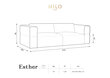 Diivan Milo Casa Esther, 214x103x78 cm, must hind ja info | Diivanvoodid ja diivanid | hansapost.ee