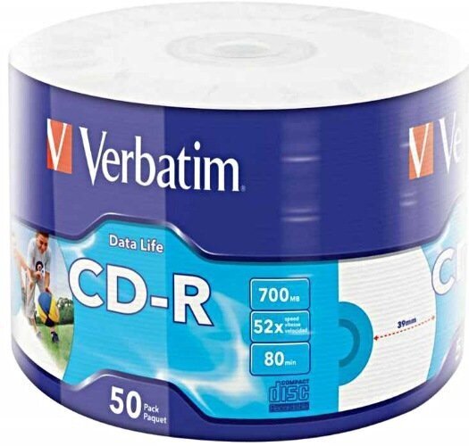 Verbatim 50x CD-R hind ja info | Vinüülplaadid, CD, DVD | hansapost.ee