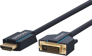 Clicktronic, DVI-D Dual Link/HDMI, 15 m цена и информация | Кабели и провода | hansapost.ee
