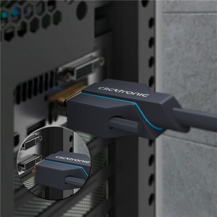 Clicktronic, DVI-D Dual Link/HDMI, 15 m hind ja info | Juhtmed ja kaablid | hansapost.ee