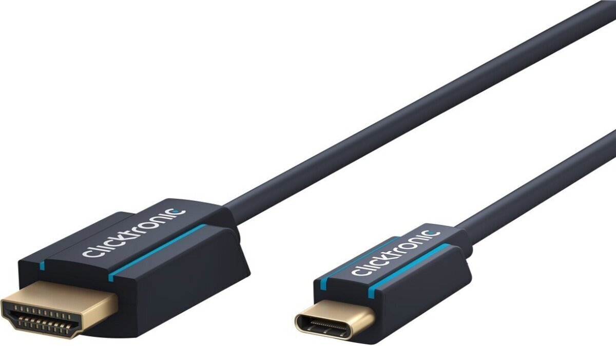 Clicktronic, USB-C/HDMI, 1 m hind ja info | Juhtmed ja kaablid | hansapost.ee