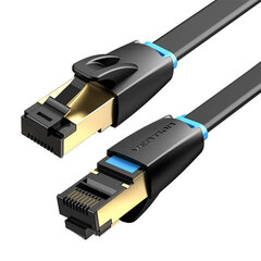 Ethernet RJ45 Flat Network Cable Vention IKCBG, Cat.8, U|FTP, 1.5m (Black) цена и информация | Ethernet Бытовая техника и электроника | hansapost.ee