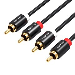 2RCA (Cinch) to 2RCA (Cinch) Cable Vention VAB-R06-B200 2m (black) цена и информация | Vention Бытовая техника и электроника | hansapost.ee