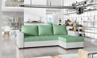 Угловой диван Newark, зеленый/белый цвет цена и информация | Угловые диваны | hansapost.ee
