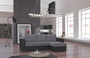 Угловой диван Newark, серый/черный цвет цена и информация | Угловые диваны | hansapost.ee