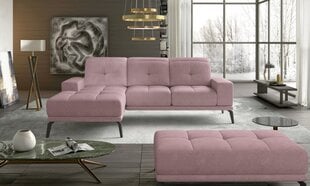 Левый угловой диван и пуфик Eltap Torrense, светло-розовый цвет цена и информация | Угловые диваны | hansapost.ee