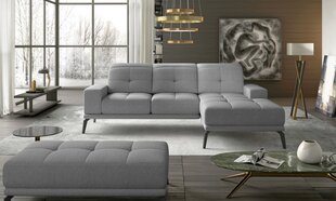 Правый угловой диван и пуфик Eltap Torrense, светло-серый цвет цена и информация | Угловые диваны | hansapost.ee