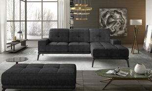 Правый угловой диван и пуфик Eltap Torrense, темно-серый цвет цена и информация | Угловые диваны | hansapost.ee