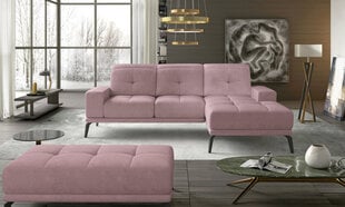 Правый угловой диван и пуфик Eltap Torrense, светло-розовый цвет цена и информация | Угловые диваны | hansapost.ee