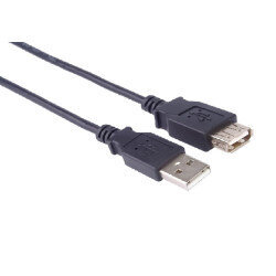 PremiumCord USB 2.0 Extension Cable, A-A, 0.5m, black hind ja info | Mobiiltelefonide kaablid | hansapost.ee