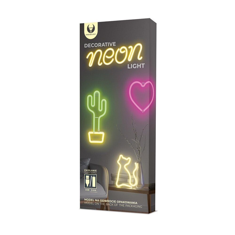 LED Neoon lamp LOVE roosa aku/USB hind ja info | Seinavalgustid | hansapost.ee