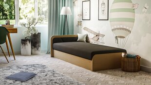 Левая односпальная кровать Parys, темно-коричневый цвет цена и информация | Кровати | hansapost.ee