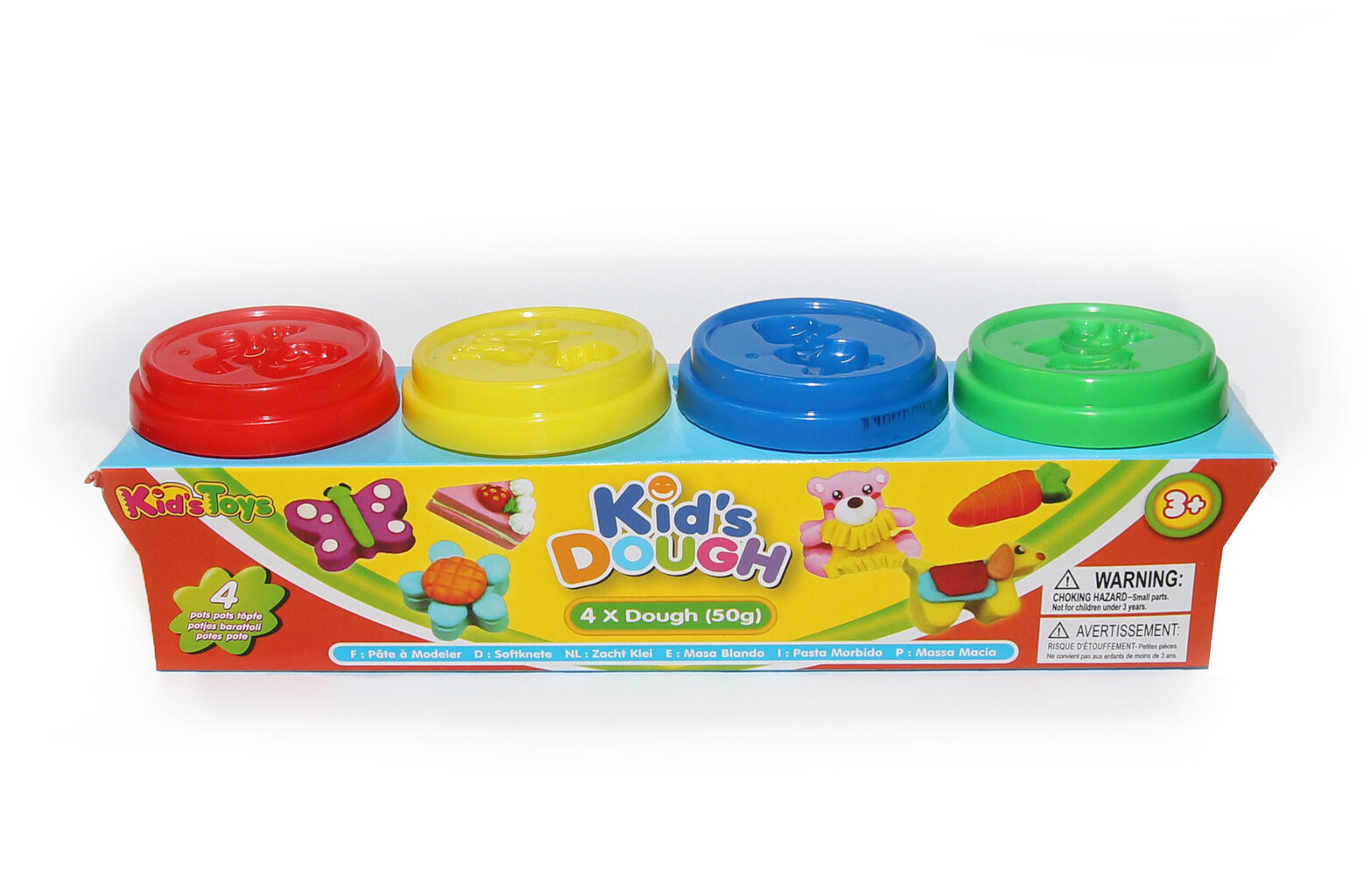 Voolimismass Kids Dough, 4 värvi hind ja info | Arendavad laste mänguasjad | hansapost.ee