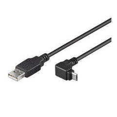 Kaabel PremiumCord USB 2.0 Cable, A-B, 90° connector, 1.8m price and information | Mobiiltelefonide kaablid | hansapost.ee