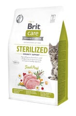 Brit Care Cat GF Sterilized Поддержка иммунитета для стерилизованных кошек со свининой, 400 г цена и информация | Сухой корм для кошек | hansapost.ee