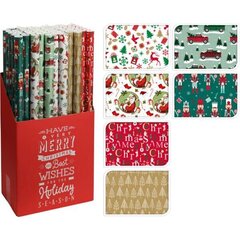 Бумага разных цветов, для упаковки рождественских подарков 70х200 см. цена и информация | Подарочные упаковки | hansapost.ee