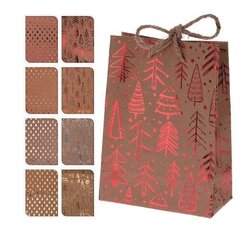 Рождественский подарочный пакет разных цветов 16см. цена и информация | Подарочные упаковки | hansapost.ee