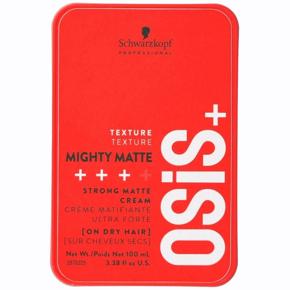 Tugevatoimeline matt juuksekreem Schwarzkopf Professional Osis+ Mighty Matte, 100 ml цена и информация | Juuste viimistlusvahendid | hansapost.ee