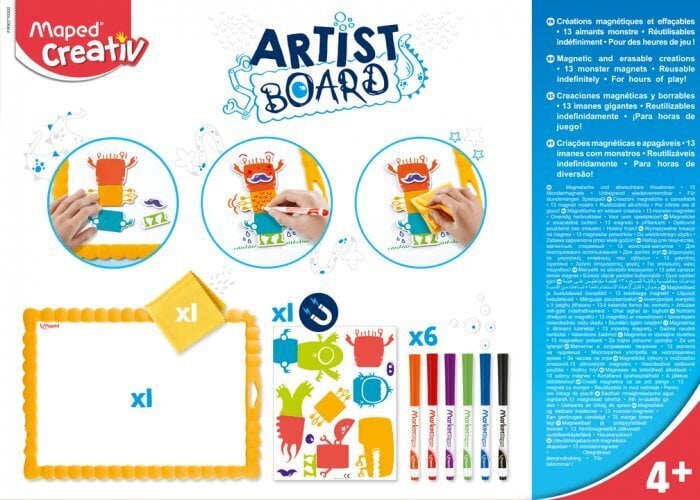 Joonistuskomplekt magnetplaadiga Maped Creativ Artist Board Monsters цена и информация | Arendavad laste mänguasjad | hansapost.ee