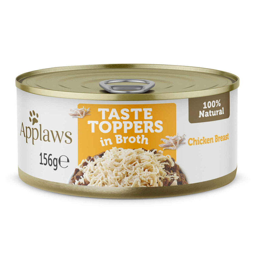 Applaws Dog Taste Toppers koos kanarinnaga puljongis, 12x156 g цена и информация | Koerakonservid | hansapost.ee