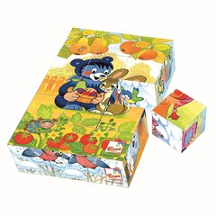 Деревянные кубики Bino Медведь, 15 д. цена и информация | Bino Детям от 3 лет | hansapost.ee