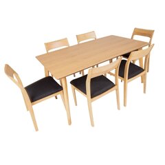 Обеденный комплект ЛЕНА с 6 стульями цена и информация | Комплекты мебели для столовой | hansapost.ee