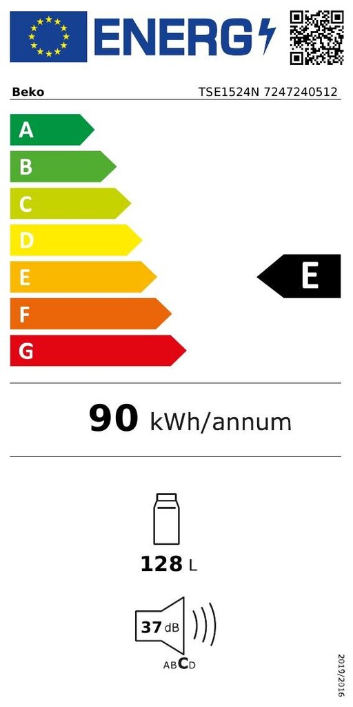 Beko TSE1524N цена и информация | Külmkapid-külmikud | hansapost.ee