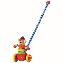 Puidust tõugatav mänguasi Bino Karu hind ja info | Bino Laste mänguasjad alates 3.a | hansapost.ee