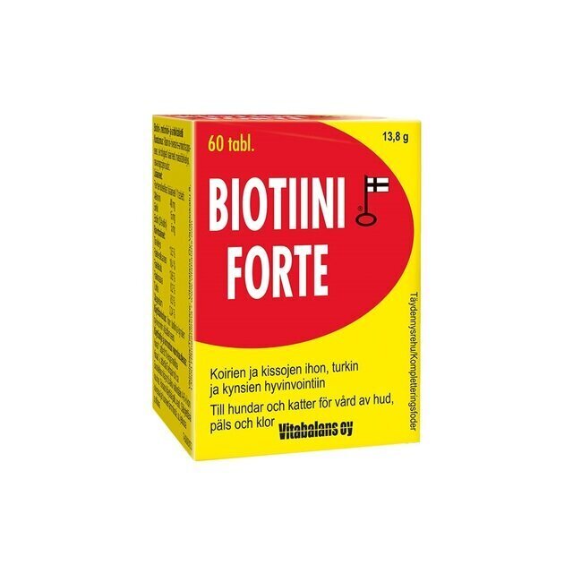 Toidulisand koertele ja kassidele Vitabalans Biotini Forte, 60 tabletti hind ja info | Vitamiinid ja parasiiditõrje | hansapost.ee