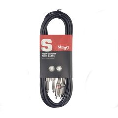 Stagg, RCA, 2 x Jack Stereo 6.3 мм, 60 см цена и информация | Кабели и провода | hansapost.ee