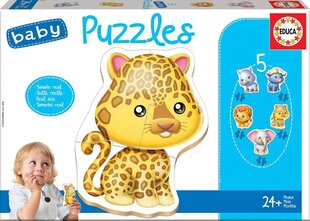 Pusle (puzzle) Baby wild animals, 5 tk. hind ja info | Pusled lastele ja täiskasvanutele | hansapost.ee