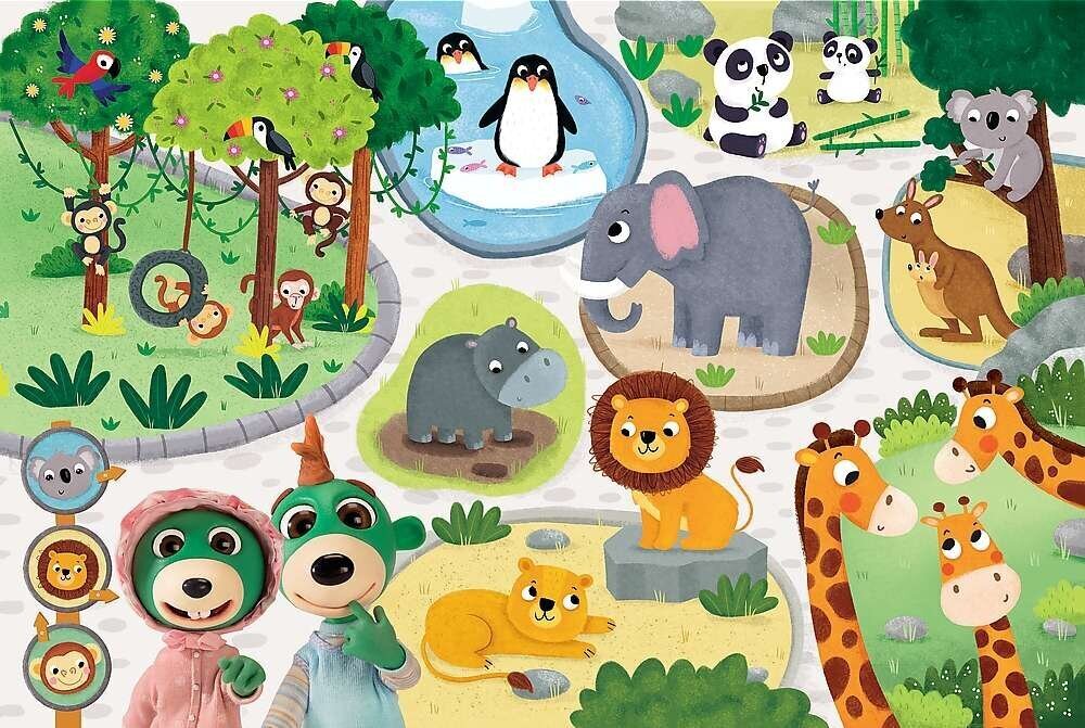 Puzzle Trefl 15 tükki Bobcats in the Zoo цена и информация | Pusled lastele ja täiskasvanutele | hansapost.ee