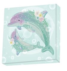 Teemantmosaiik Dolphin dance, 28X28 cm price and information | Diamond painting kits | hansapost.ee