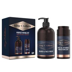 Kinkekomplekt meestele King C Gillette: habemepesuvahend 350ml + niisutaja 100ml цена и информация | Косметика и средства для бритья | hansapost.ee