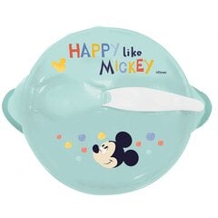 Миска с прилипающим к столу дном и ложкой, Thermobaby Mickey цена и информация | Детская посуда, контейнеры для молока и еды | hansapost.ee