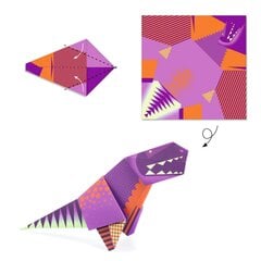 Origami paberid - Dinosaurused, Djeco, DJ08758 hind ja info | Arendavad laste mänguasjad | hansapost.ee