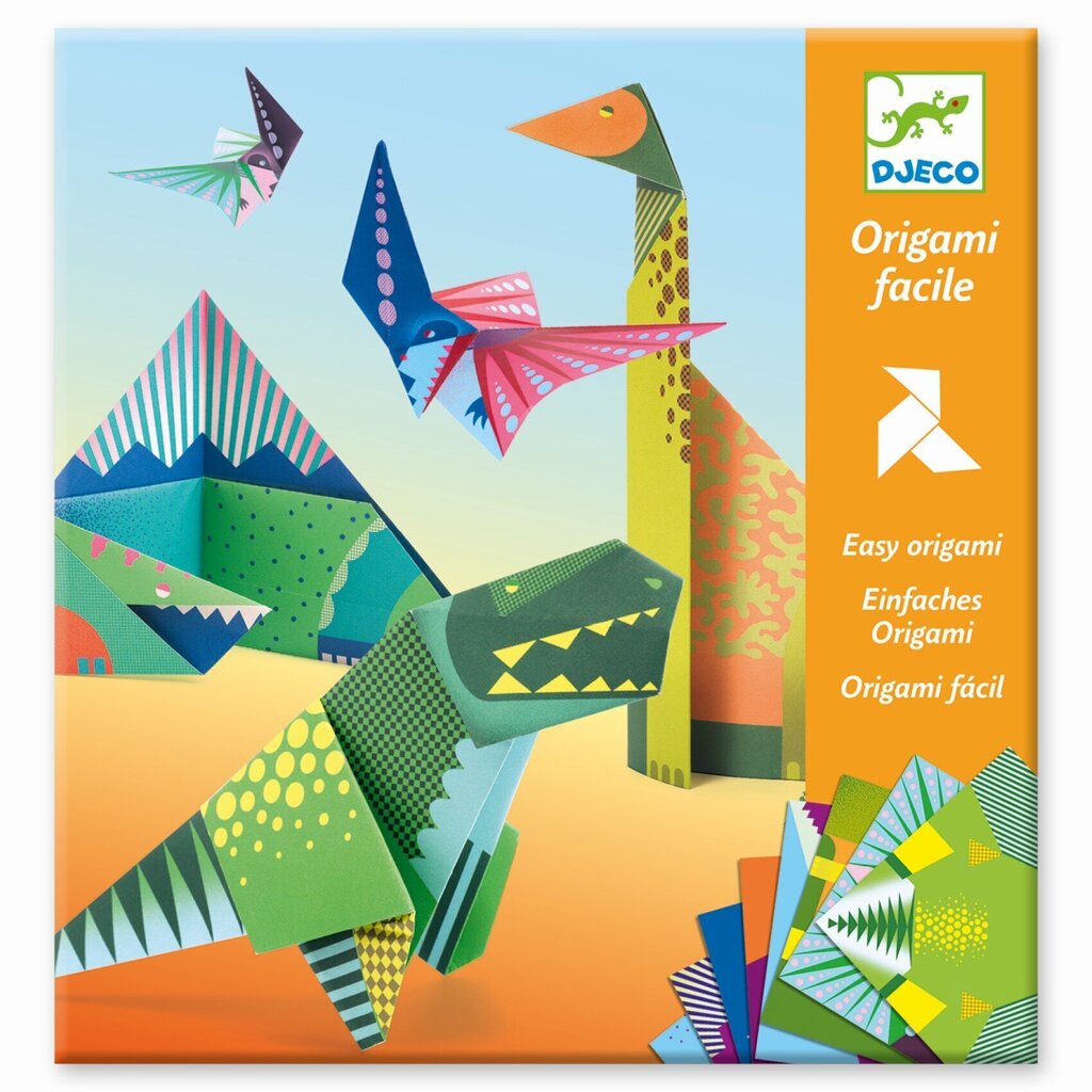 Origami paberid - Dinosaurused, Djeco, DJ08758 hind ja info | Arendavad laste mänguasjad | hansapost.ee