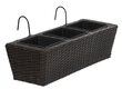 Taimepott rõdule Rattan, 62x29x24 cm hind ja info | Lillepotid | hansapost.ee