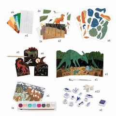 Многофункциональный набор для творчества - Мир динозавров, Djeco DJ09331 цена и информация | Развивающие игрушки для детей | hansapost.ee