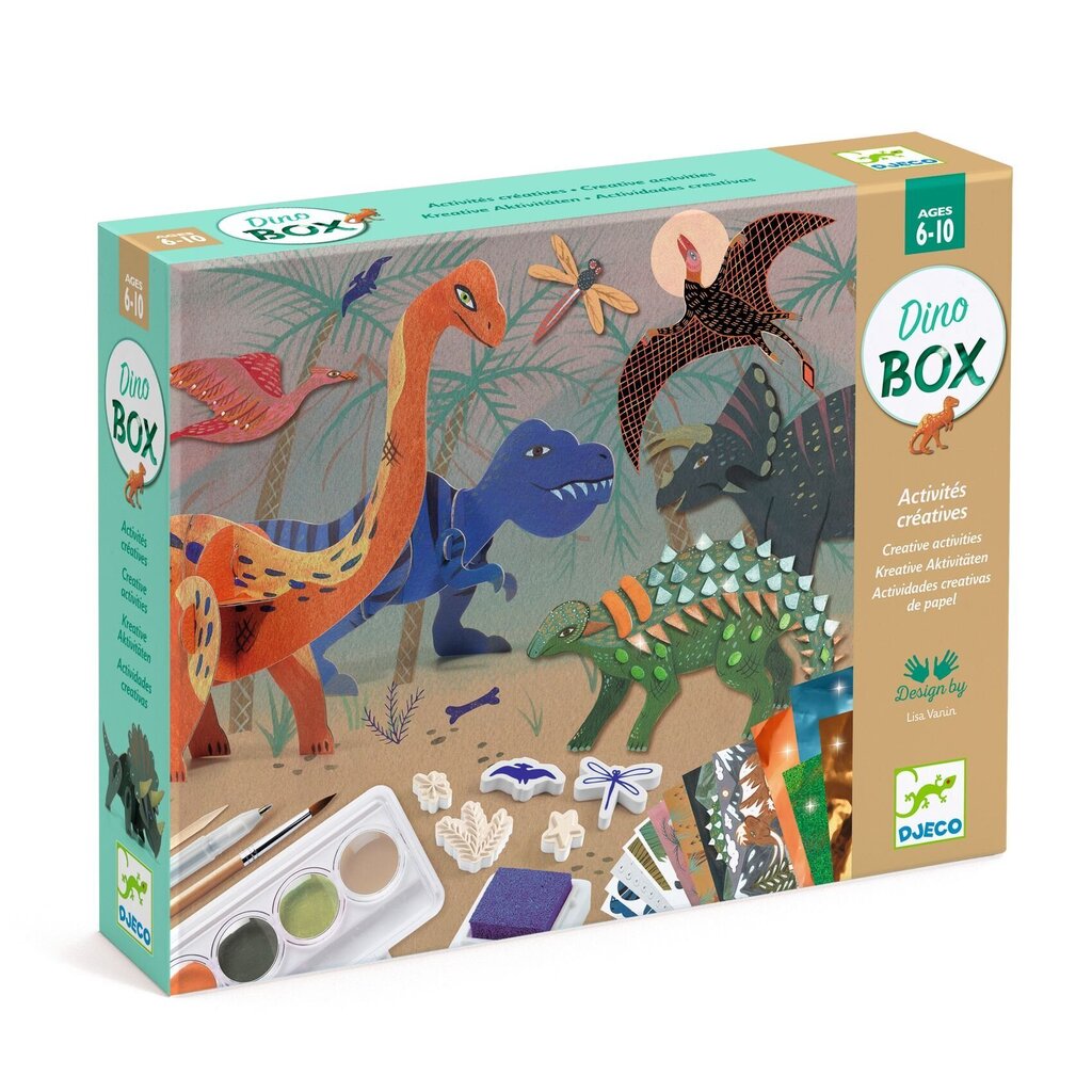 Mitmeotstarbeline loominguline komplekt Djeco Dinozaurų pasaulis, DJ09331 hind ja info | Arendavad laste mänguasjad | hansapost.ee