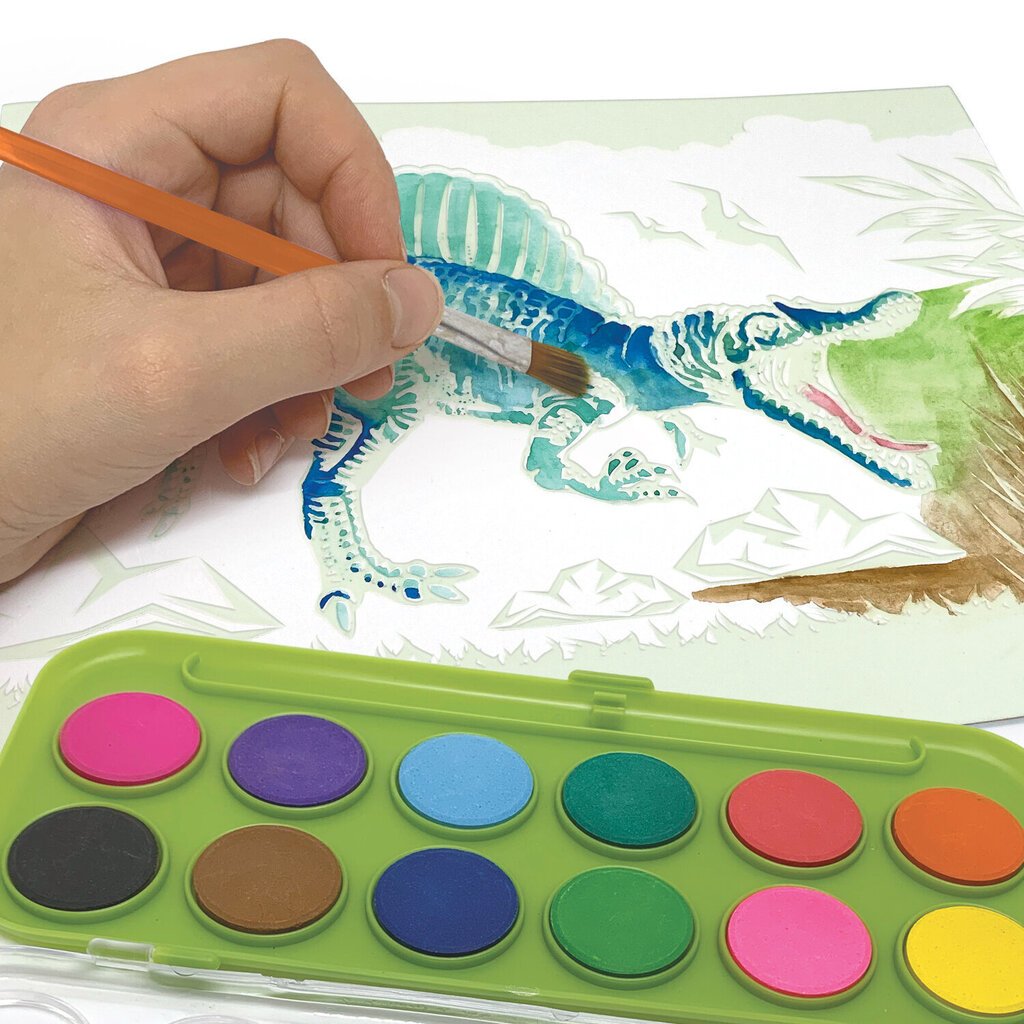 Loominguline komplekt Dinosart Magic Watercolor, 15052 цена и информация | Kunstitarbed, voolimise tarvikud | hansapost.ee