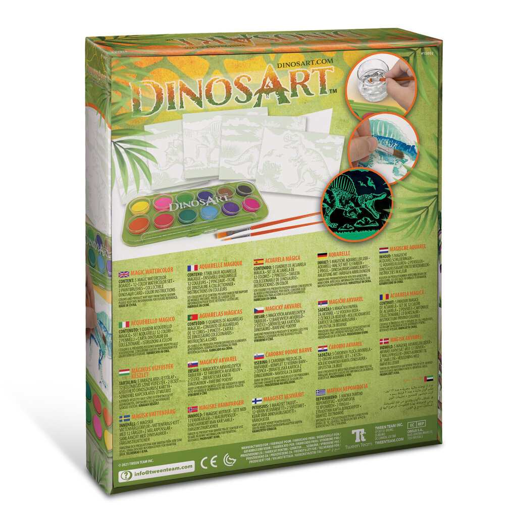 Loominguline komplekt Dinosart Magic Watercolor, 15052 цена и информация | Kunstitarbed, voolimise tarvikud | hansapost.ee