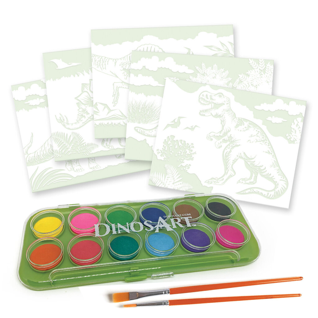 Loominguline komplekt Dinosart Magic Watercolor, 15052 цена и информация | Kunstitarbed, voolimise tarvikud | hansapost.ee