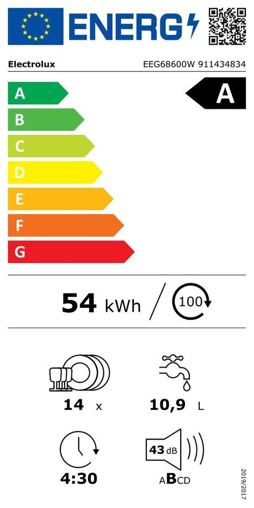 Electrolux EEG68600W цена и информация | Nõudepesumasinad | hansapost.ee