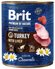 Brit Premium by Nature Junior noortele kutsikatele koos kalkuni ja maksaga, 6x800 g hind ja info | Koerakonservid | hansapost.ee