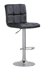 Kappa bar stool, black, dim: 42X36.5/43X93.5X116, chrome base цена и информация | Стулья для кухни и столовой | hansapost.ee