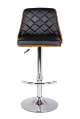 Gemini bar stool, dimensions 48X51X91/112CM, base chrome, black цена и информация | Стулья для кухни и столовой | hansapost.ee