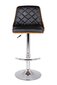 Gemini bar stool, dimensions 48X51X91/112CM, base chrome, black цена и информация | Köögitoolid, söögitoolid | hansapost.ee