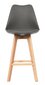 Gray bar stool with wooden legs cushion hind ja info | Köögitoolid, söögitoolid | hansapost.ee
