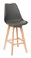Gray bar stool with wooden legs cushion hind ja info | Köögitoolid, söögitoolid | hansapost.ee
